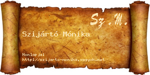 Szijártó Mónika névjegykártya