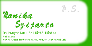 monika szijarto business card